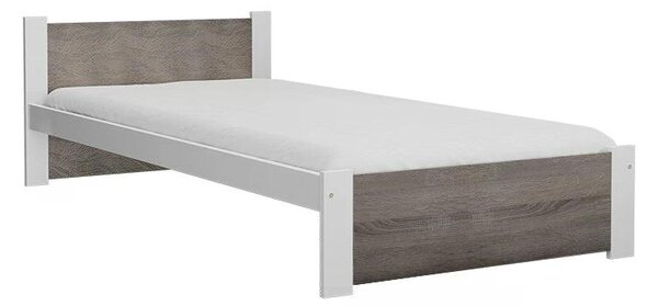 Posteľ IKAROS 80 x 200 cm, biela/dub lanýž Rošt: Bez roštu, Matrac: Bez matraca