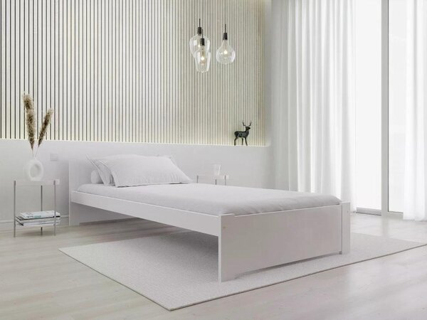 Posteľ IKAROS 80 x 200 cm, biela Rošt: Bez roštu, Matrac: Bez matraca
