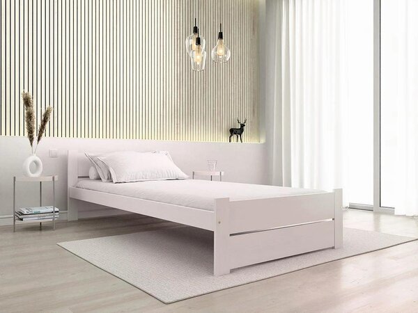 Posteľ IKAROS DOUBLE 80 x 200 cm, biela Rošt: Bez roštu, Matrac: Bez matraca