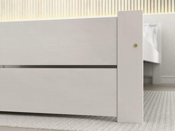 Posteľ IKAROS DOUBLE 80 x 200 cm, biela Rošt: Bez roštu, Matrac: Bez matraca