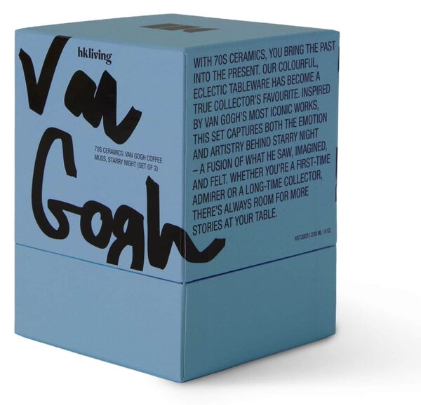 Kameninový hrnček 70's Van Gogh / Starry Night – set 2 ks, 200 ml