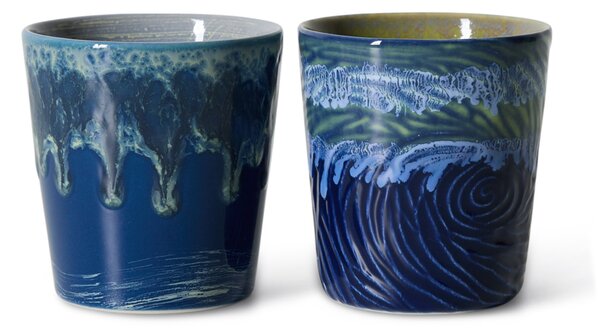 Kameninový hrnček 70's Van Gogh / Starry Night – set 2 ks, 200 ml
