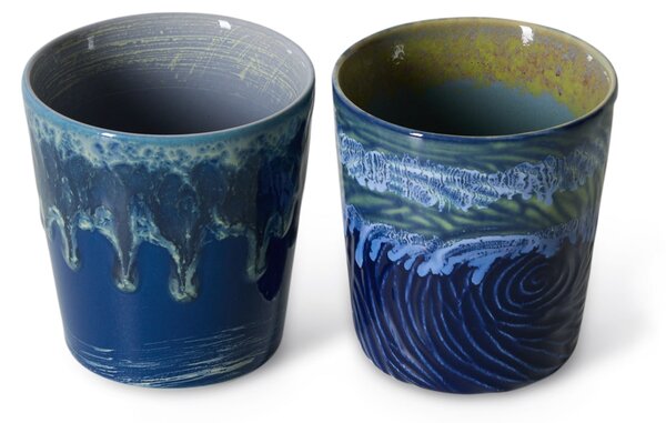 Kameninový hrnček 70's Van Gogh / Starry Night – set 2 ks, 200 ml