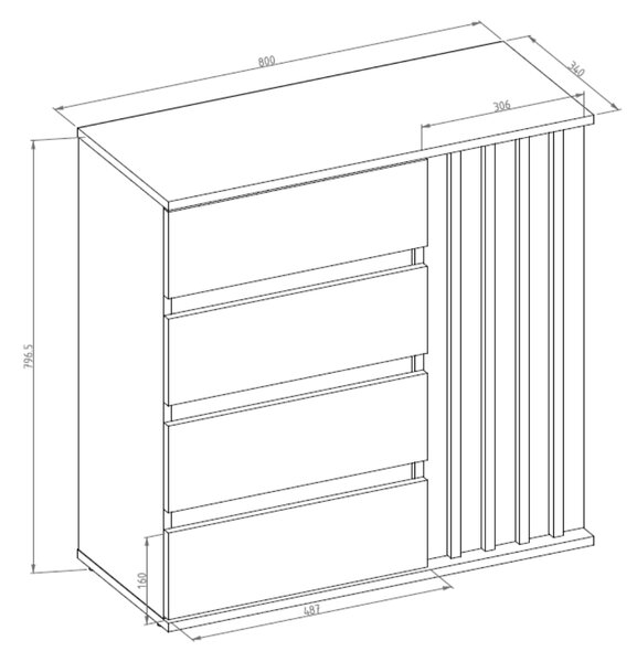 PREDSIEŇOVÁ STENA ESTER KAŠMÍR + DUB ARTISAN 120 cm