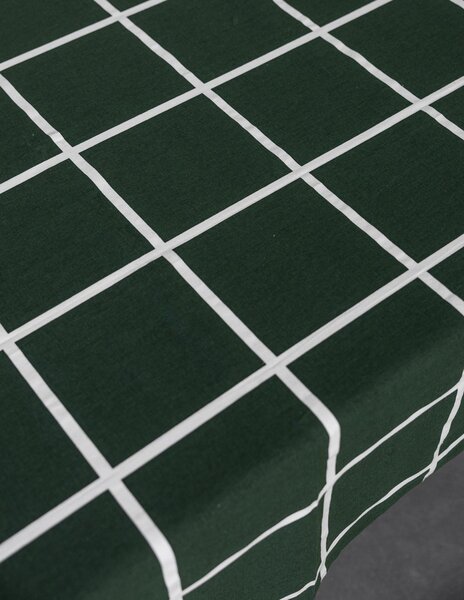 Bavlnený obrus Green Checkered 140 × 250 cm