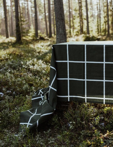 Bavlnený obrus Green Checkered 140 × 250 cm