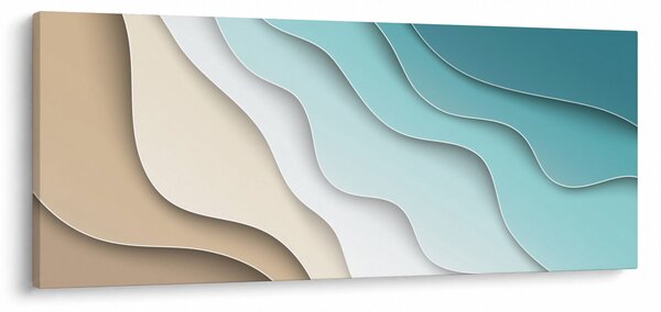 Abstraktný obraz morského pobrežia (120x50 cm)