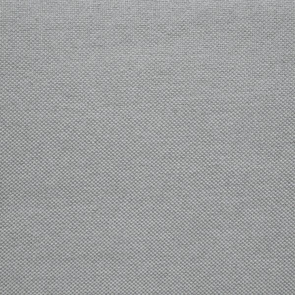 Kontinentálna posteľ svetlosivá látková čalúnená 140 x 200 cm rám postele s čelom a pružinovým matracom