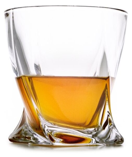 Bohemia Crystal Poháre na whisky Quadro 2K936/0/99A44/340ml ( set po 6 ks)