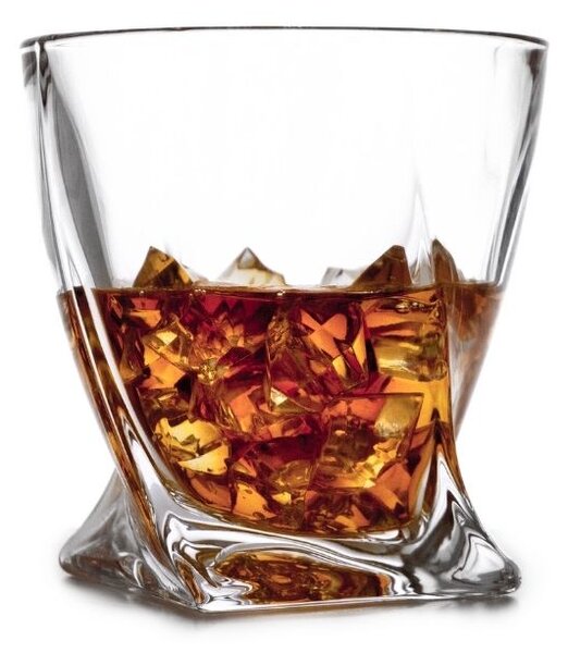 Bohemia Crystal Poháre na whisky Quadro 2K936/0/99A44/340ml ( set po 6 ks)