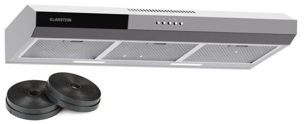 Klarstein Contempo 90, digestor, 90 cm, podskrinkový, 200 m³/h, LED, akryl, nehrdzavejúca oceľ