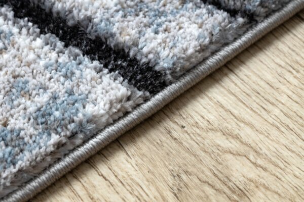 Koberec COZY 8874 Timber sivý/nebeský