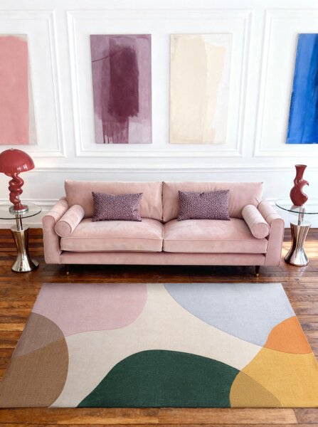 Koberec Ted Baker Hackney Clarissa ružový / zelený / béžový
