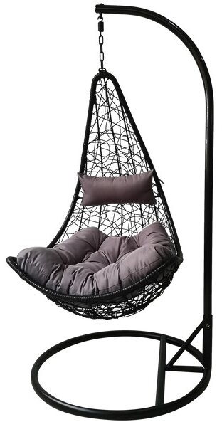 Závesné kreslo ELEGANT čierne / sivé FAT2623