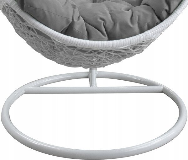 Závesné kreslo ELEGANT biele / tmavosivé FAT1167