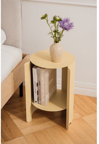 Oceľový okrúhly odkladací stolík ø 32 cm Wa – noo.ma