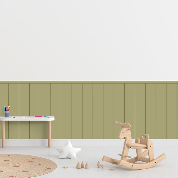 PIPPER. Textilná samolepiaca tapeta - Obdĺžnik - Khaki farba Farba: Bledá, Veľkosť: 80 cm