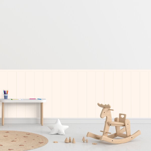 PIPPER. Textilná samolepiaca tapeta - Obdĺžnik - Krémová farba Farba: Bledá, Veľkosť: 80 cm