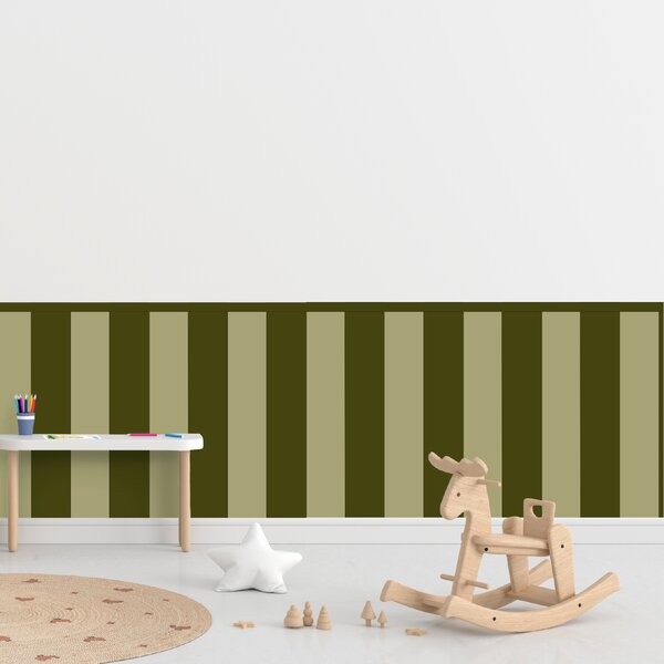 PIPPER. Textilná samolepiaca tapeta - Obdĺžnik - Khaki farba Farba: Kombinácia, Veľkosť: 80 cm