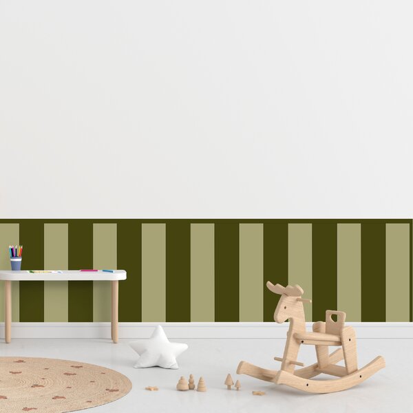 PIPPER. Textilná samolepiaca tapeta - Obdĺžnik - Khaki farba Farba: Kombinácia, Veľkosť: 60 cm