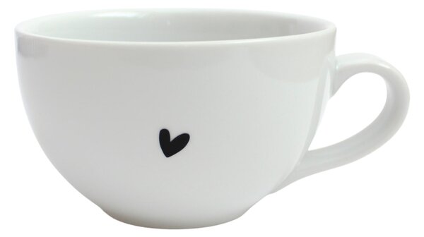 Porcelánový hrnček Čierne srdce 300 ml