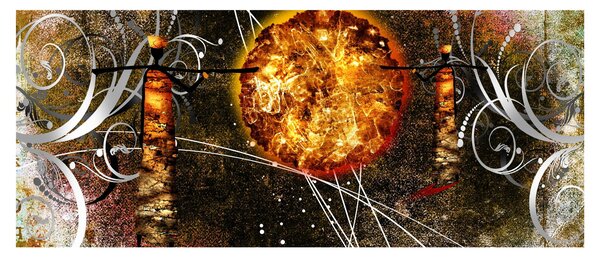 Obraz starovekej dobovej maľby (120x50 cm)