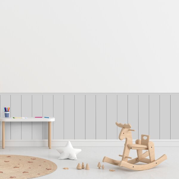PIPPER. Textilná samolepiaca tapeta - Obdĺžnik - Šedá farba Farba: Bledá, Veľkosť: 60 cm