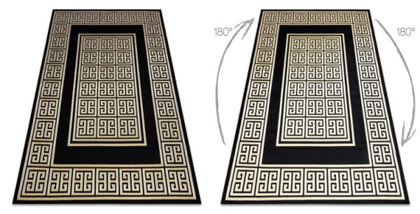 Koberec GLOSS 6776 86 Styl, greek - čierny, zlatý