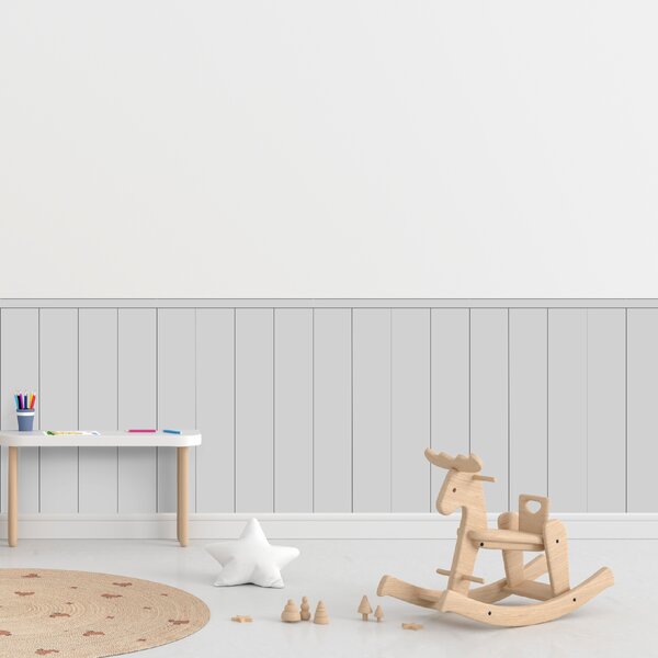 PIPPER. Textilná samolepiaca tapeta - Obdĺžnik - Šedá farba Farba: Bledá, Veľkosť: 80 cm