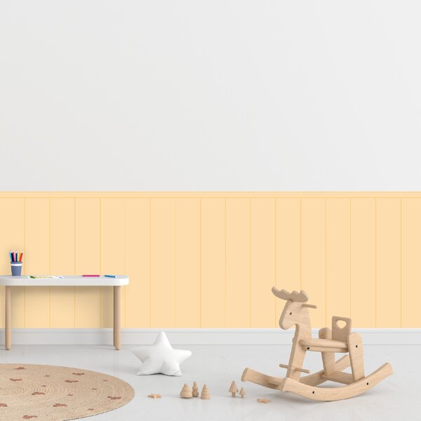 PIPPER. Textilná samolepiaca tapeta - Obdĺžnik - Žltá farba Farba: Bledá, Veľkosť: 80 cm