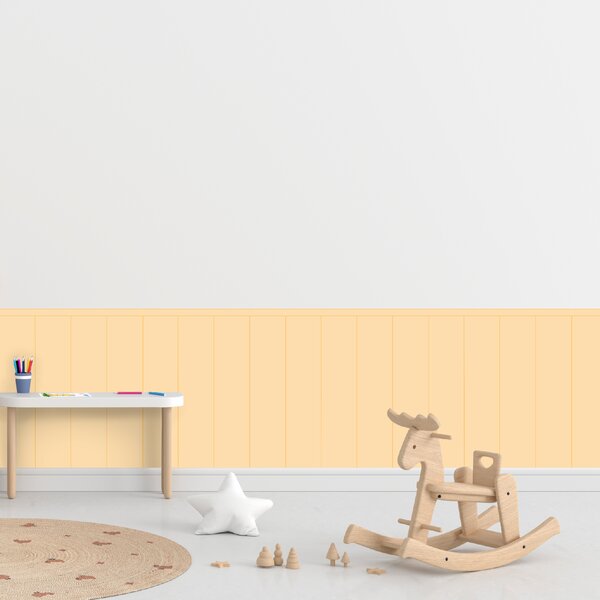 PIPPER. Textilná samolepiaca tapeta - Obdĺžnik - Žltá farba Farba: Bledá, Veľkosť: 60 cm