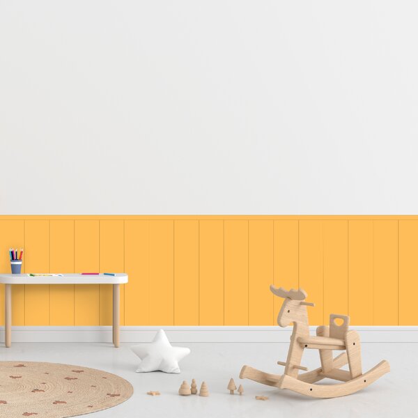 PIPPER. Textilná samolepiaca tapeta - Obdĺžnik - Žltá farba Farba: Tmavá, Veľkosť: 60 cm