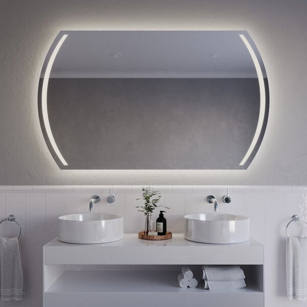 Atypické zrkadlo do kúpeľne s LED osvetlením A5