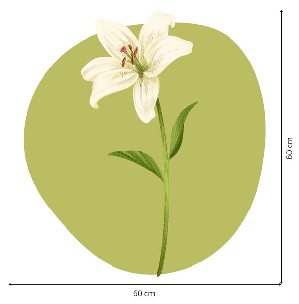 60x60cm Ľalia - textilná nálepka na stenu