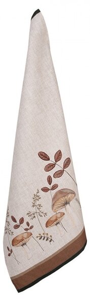 Béžová bavlnená utierka s hubkami Little Forest Jewels - 50*70 cm - Clayre & Eef