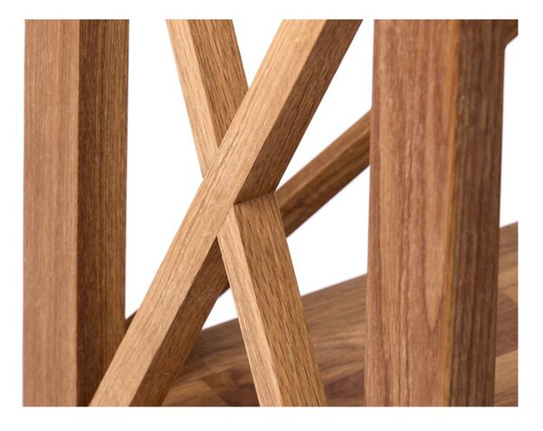 Regál z dubového dreva v prírodnej farbe 70x161 cm X-Shelf – Unique Furniture