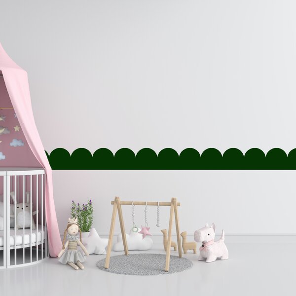 PIPPER. Textilná samolepiaca tapeta - Mini Oblúk - Fľaškovozelená farba Farba: Tmavá