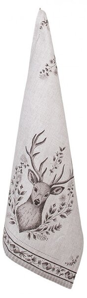 Béžová kuchyňská utěrka s jelenem Gentle Wilderness - 50*70 cm - Clayre & Eef