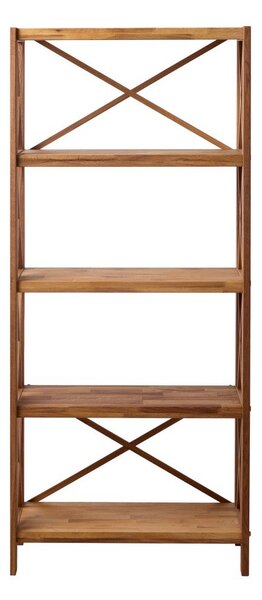 Regál z dubového dreva v prírodnej farbe 70x161 cm X-Shelf – Unique Furniture