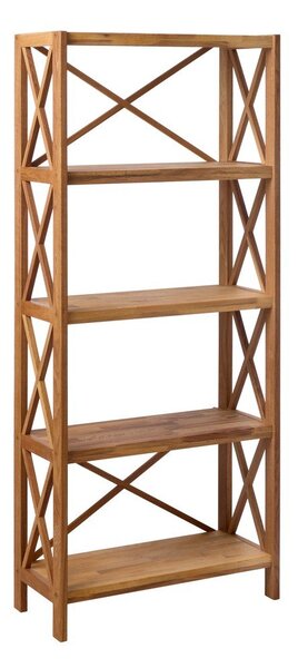 Regál z dubového dreva v prírodnej farbe 70x161 cm X-Shelf – Unique Furniture