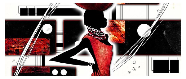 Obraz maľby starovekej dámy (120x50 cm)