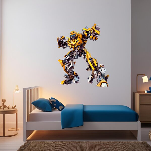 Textilná nálepka na stenu "Transformer - Bumblebee"