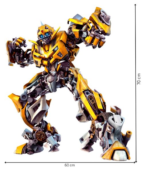 Textilná nálepka na stenu "Transformer - Bumblebee"