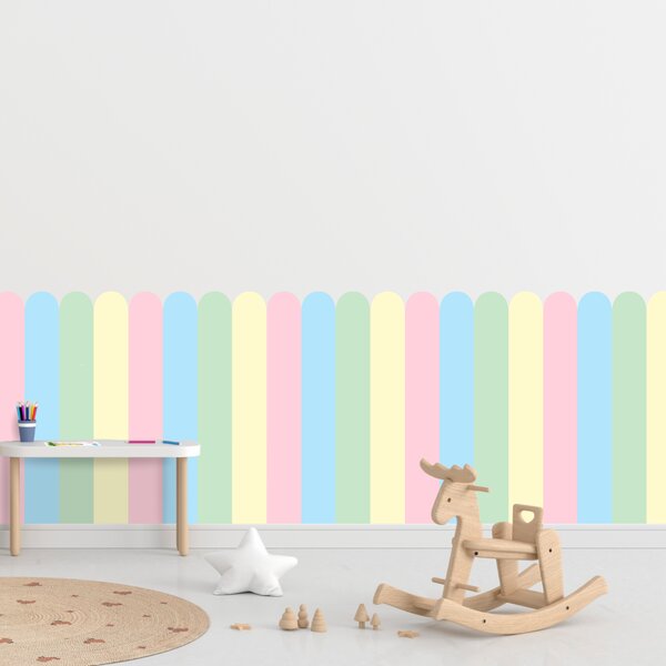 PIPPER. Textilná samolepiaca tapeta - Oblúk - Pastelová farba Veľkosť: 100 cm