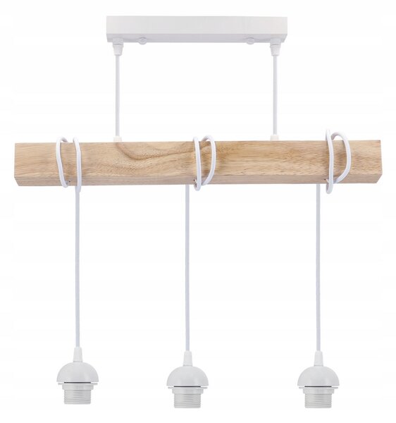 BERGE LED stropné svietidlo, 3xE27, loft, nastaviteľné, s tienidlami - biele