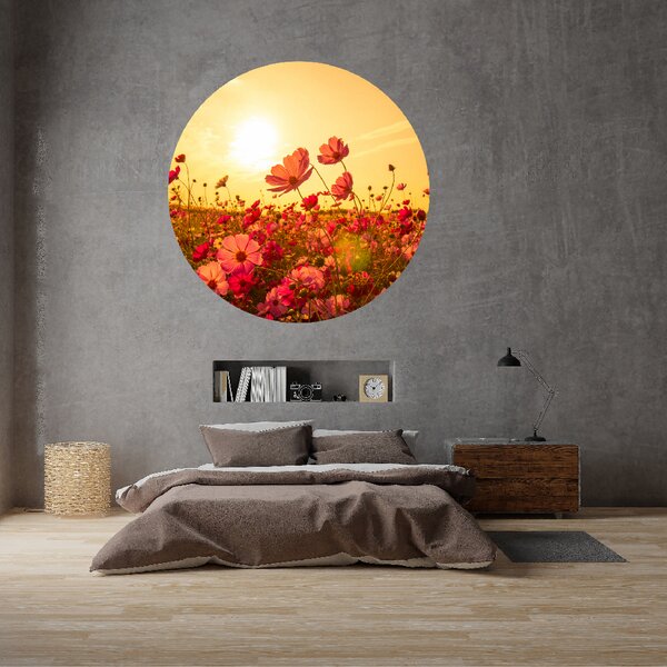 120x120cm Kvety - textilná nálepka na stenu Veľkosť: 120 cm