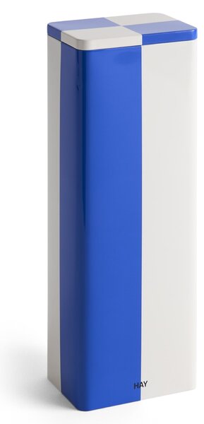 Plechová dóza Tin Slim Blue/Off-white