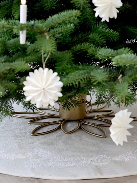 Bronzový antik kovový stojan na vianočný stromček Christmas Tree - Ø 50*11 cm - Chic Antique
