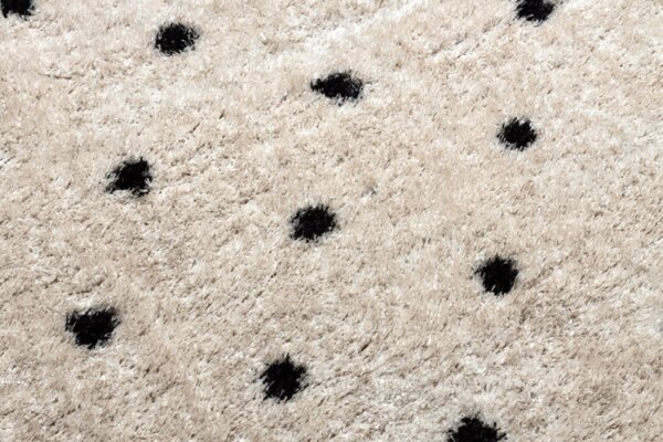 Koberec FLUFFY 2370 shaggy bodky - krém / antracit