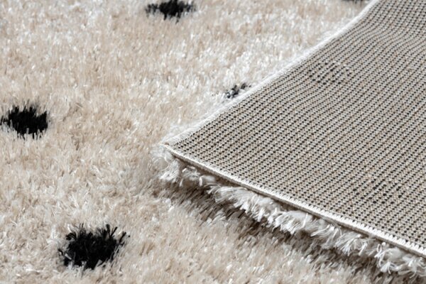 Koberec FLUFFY 2370 shaggy bodky - krém / antracit